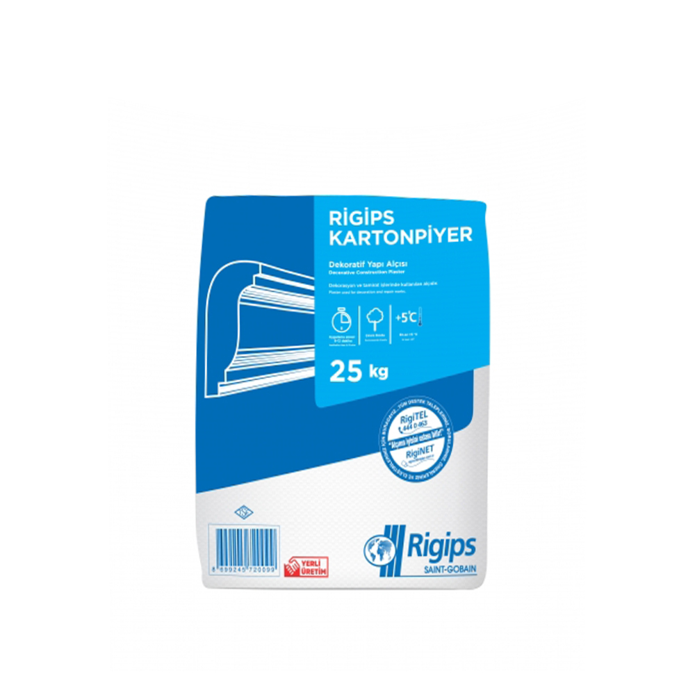 Rigips Kartonpiyer თაბაშირი 30კგ — ფითხი და ბათქაში